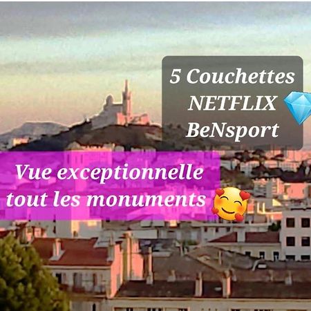 Sublime 2 Pieces Vue Incroyable Mer Et Tout Les Monuments De Marseilles Exterior foto